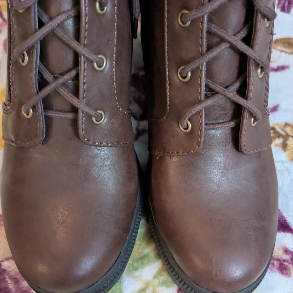 Soda Brown Heeled Boots - Picture 10 of 10